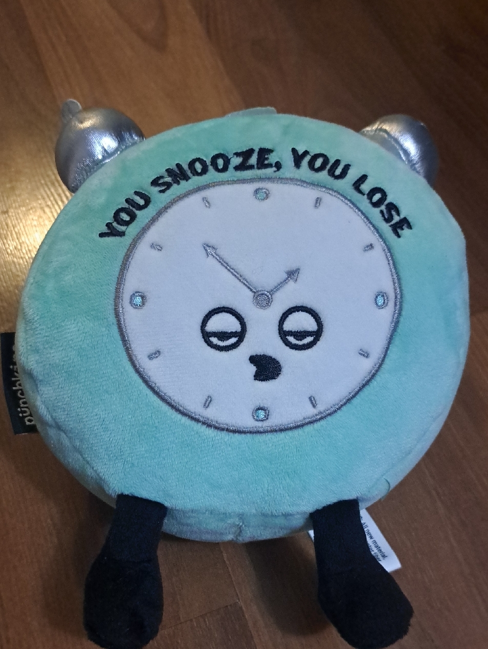 Plush Alarm Clock Stuffed Toy - Mint Green